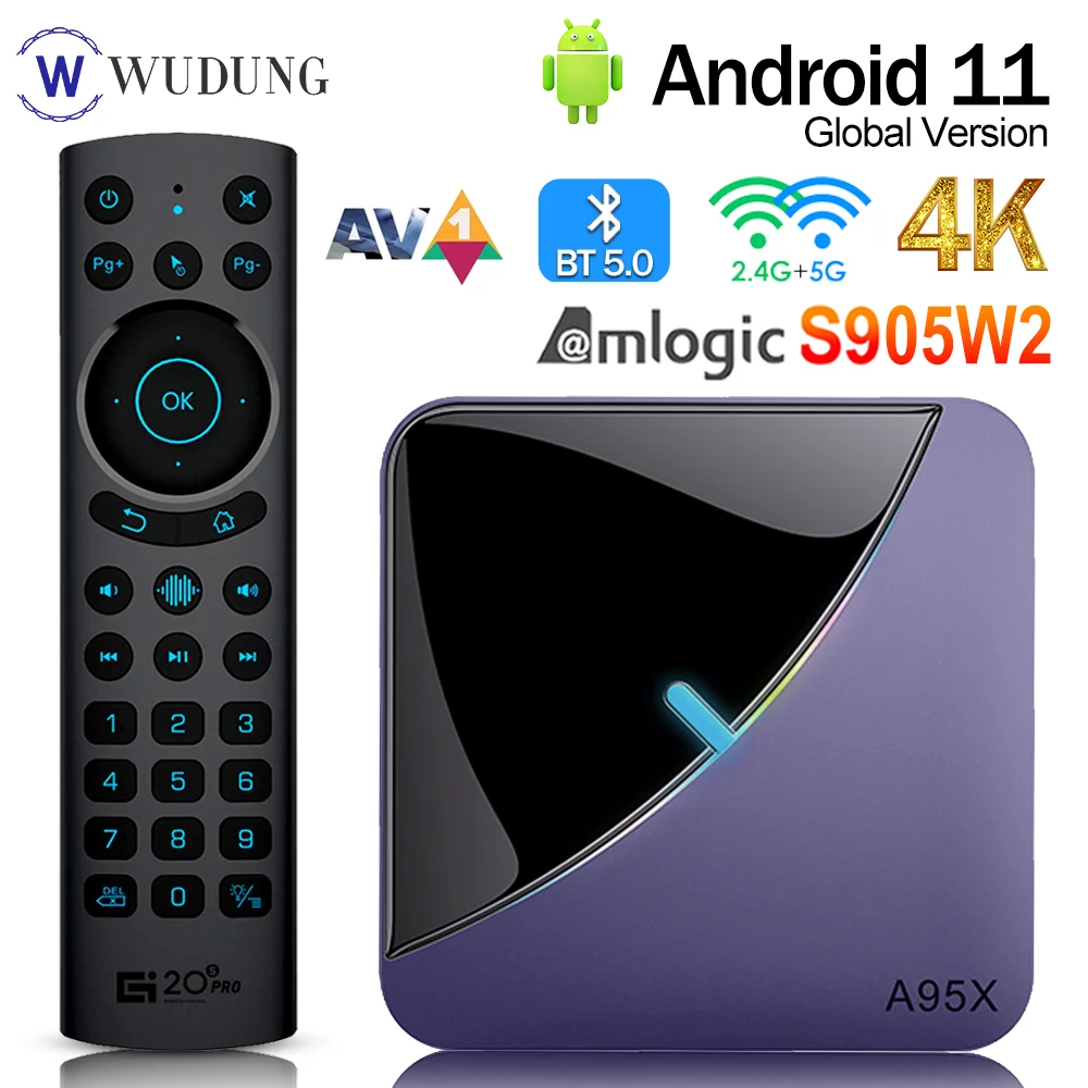 ТВ-приставка A95X F3 Air II Android 11 Amlogic S905W2 4 + 64 ГБ Wi-Fi |
