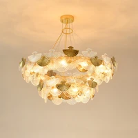 led postmodern gold silver 2 layer magic fan designer lustre hanging lamps chandelier lighting for foyer bedroom