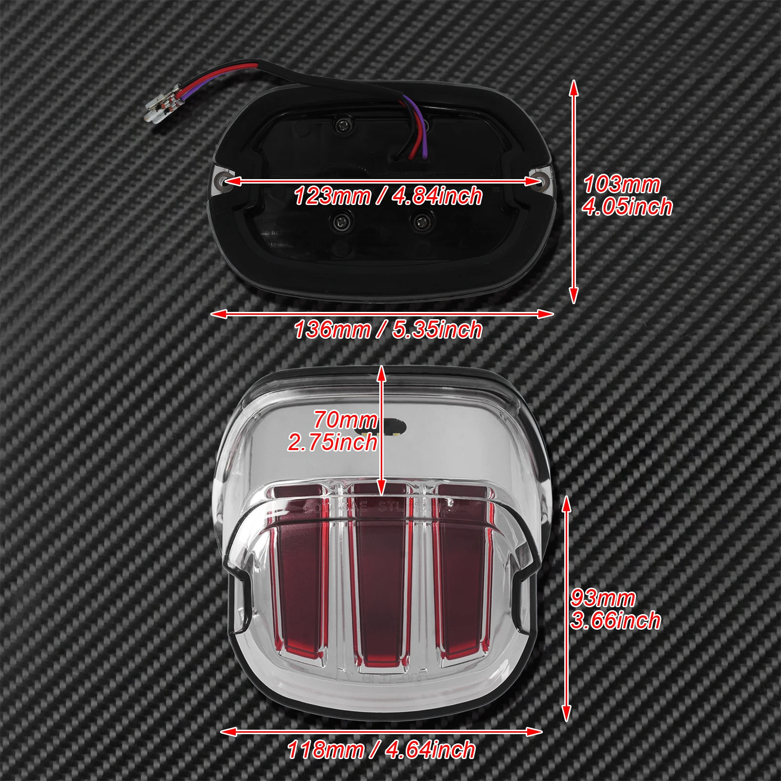 

Motorcycle LED Brake Tail Light License Plate Rear Stop Lamp 12V For Harley Touring Road King Softail Dyna Sportster Low Rider