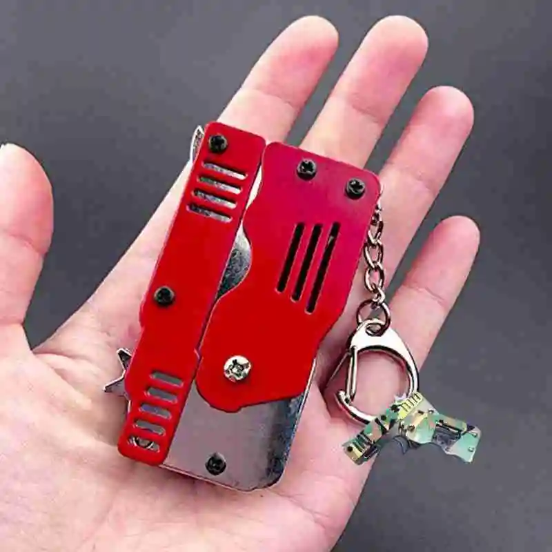 Металлический Игрушечный Пистолет Мини складной ключ кольцо пистолет с