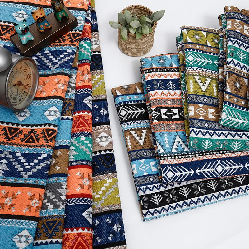Тяжелый Boho Стиль ткань из жаккарда синели ботильоны в этническом стиле на Винтаж