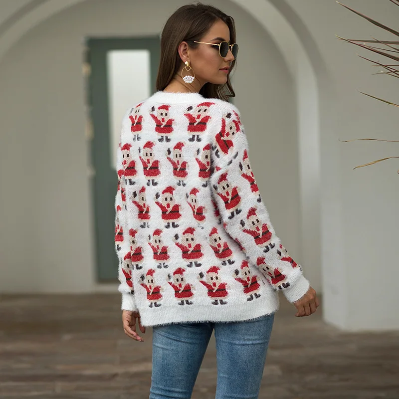 2019 Рождественский костюм-платье имитация норки шерсть вязаная Верхняя одежда