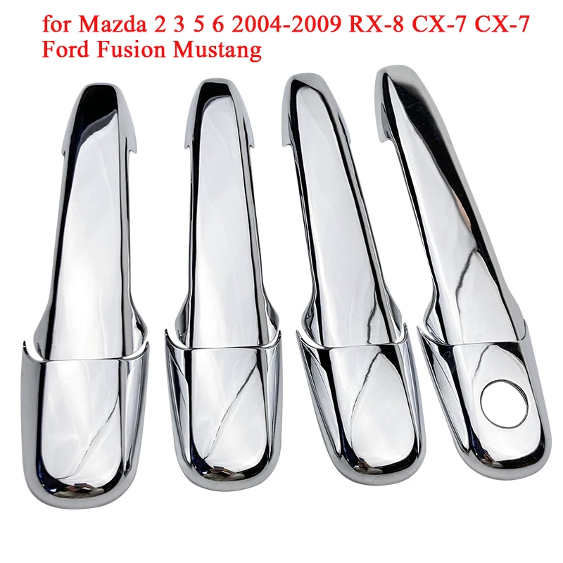 АБС пластик хром Наружная ручка двери автомобиля Накладка для Mazda 2 3 5 6 2004 2009 RX 8 CX 7