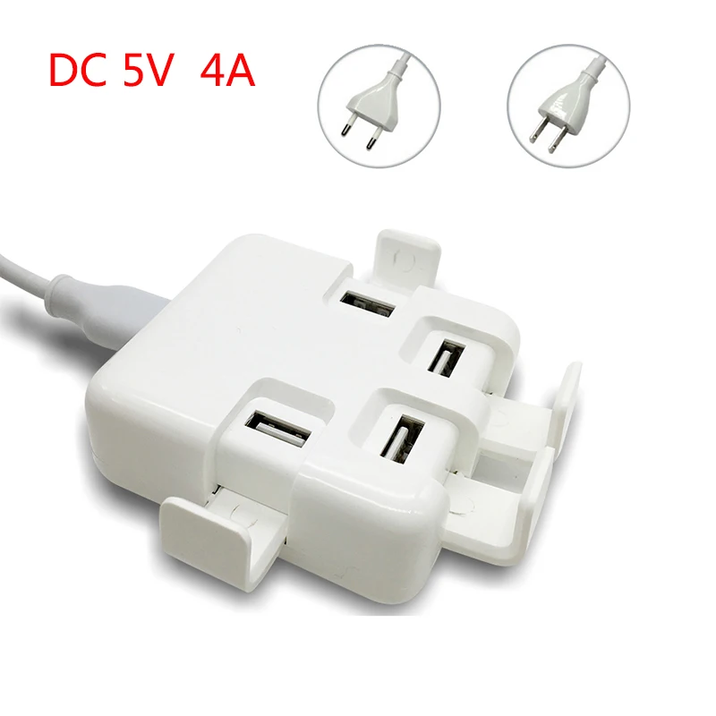 4 порта USB портативное зарядное устройство для IPhone Мульти адаптер питания DC5V 4A |