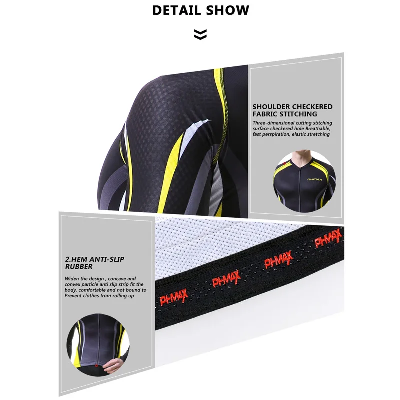 PHMAX 2020 Новые трикотажные изделия для горного велосипеда с длинным рукавом одежда