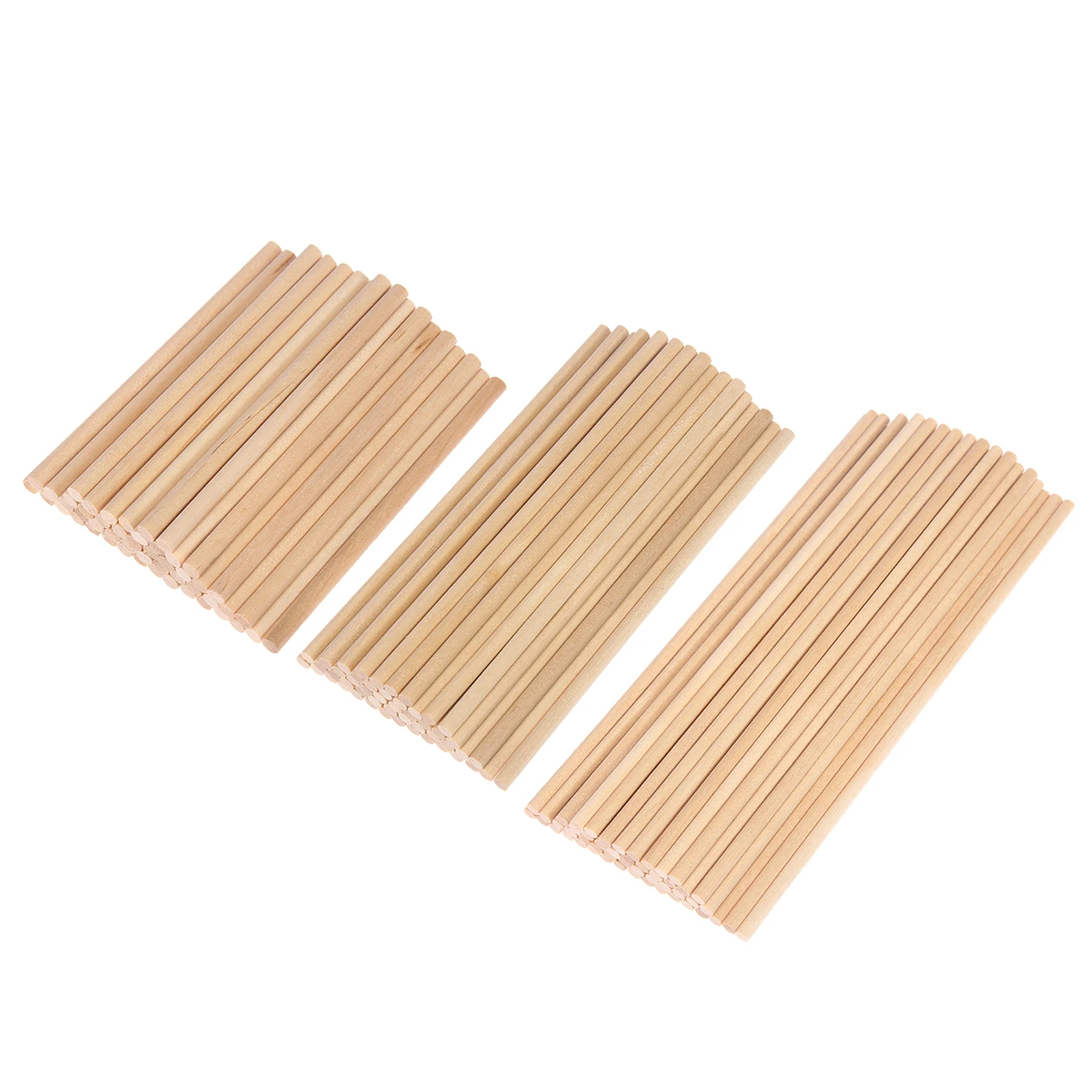 

100Pcs Unfinished Round Wood Stick Crafts Wood Shape Dowel Roads For Kids Handmade Creative Toys 10/15/20cm