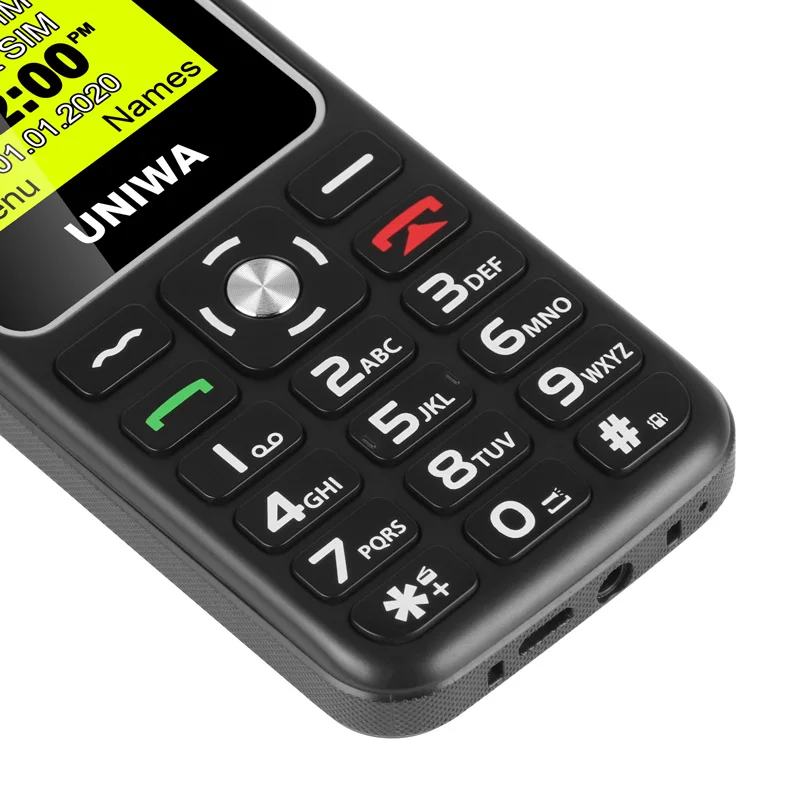 Сотовый телефон UNIWA V171, 2G, GSM, MT6261D, две SIM-карты, 1000 мА · ч, 1,77 дюйма, фонарик 0,08 МП, MP3, Cool мобильный телефон VS V808G от AliExpress WW