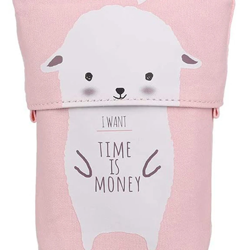 

Transformer Stand Store Pencil Holder Cartoon Cute Cat Telescopic Pencil Case Organizer Pen Case Box,White Sheep