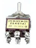 momentary dpdt on off on 3 position 6pin toggle switch ac 250v 15a e ten223