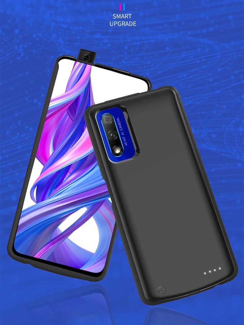 6500 мАч Внешний аккумулятор чехол для huawei Honor V30 Pro V30 ударопрочный аккумулятор зарядное устройство для Honor 9X Pro 9X зарядка Мягкий край