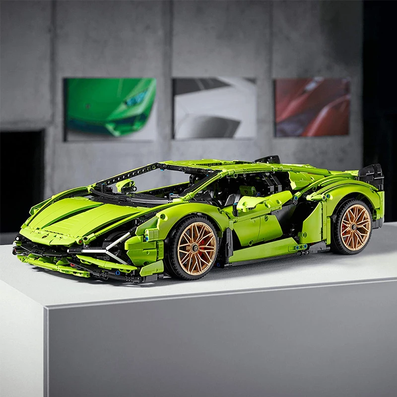 Технический автомобиль Lambo Sian 42115 кубики MOC 3696 шт. блочные Игрушки для мальчиков