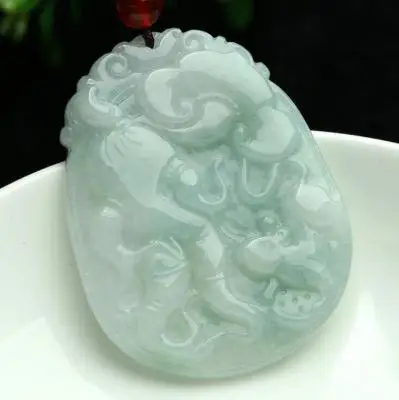 

Zheru Jewelry Natural Jadeite Burma A Grade Ruyi Pendant Necklace Exquisite Jewelry Best Gift
