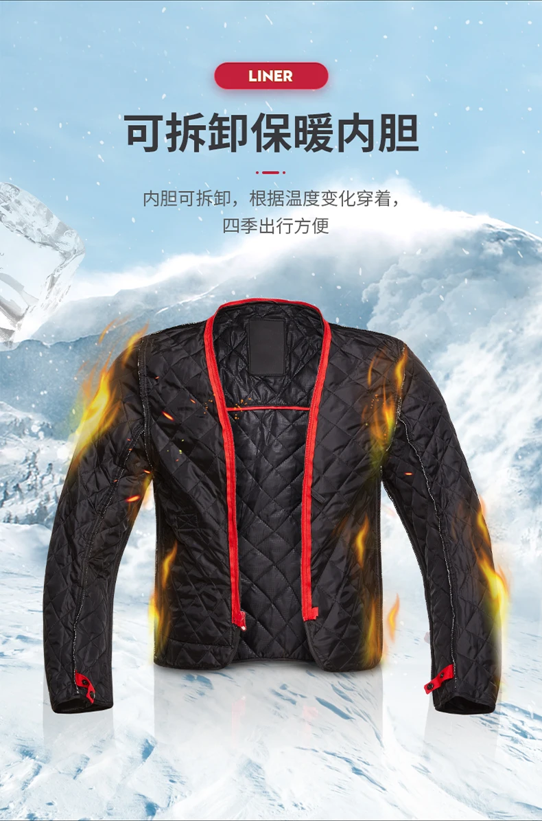 

Waterproof Suit Motorcycle Jacket Warm Cotton Liner Motorbike Jacket Moto Protective Gear Set Men Racing Reflective Oxford Pants