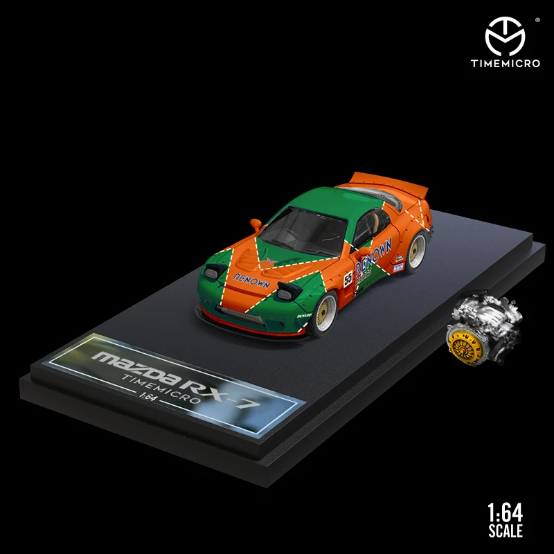 TimeMicro 1:64 Mazda RX-7 Renown Snapon Ordinary/Luxury с фигуркой литая модель автомобиля | Игрушки и