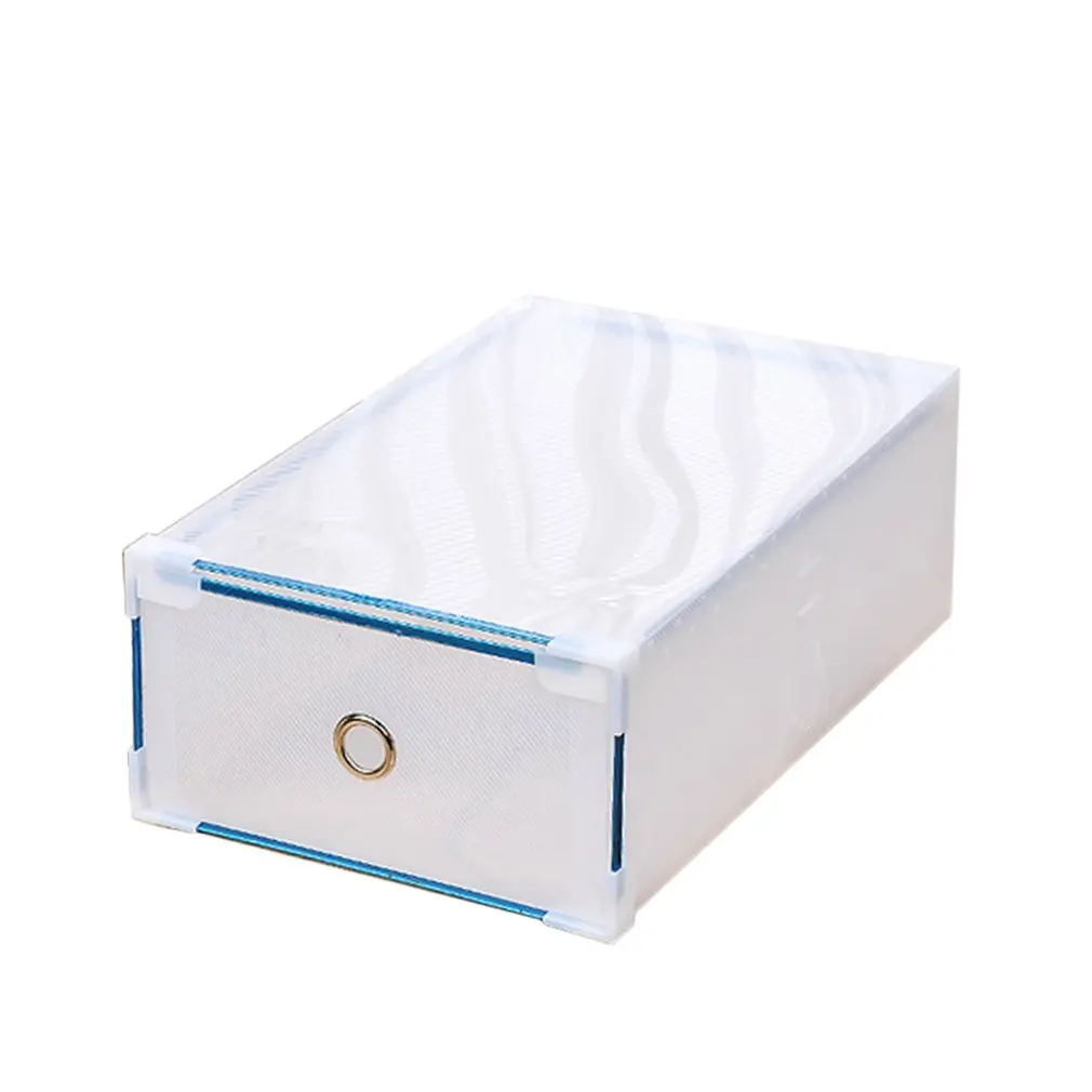 

6 Colors Plastic Shoe Storage Box Case Drawer Candy Color Organizer Save Space Shoe Box 310*200*110mm