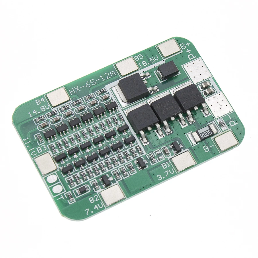 Плата защиты PCB BMS 6S 15A 24 В для 6 упаковок 18650 литий ионный аккумулятор модуль ячейки