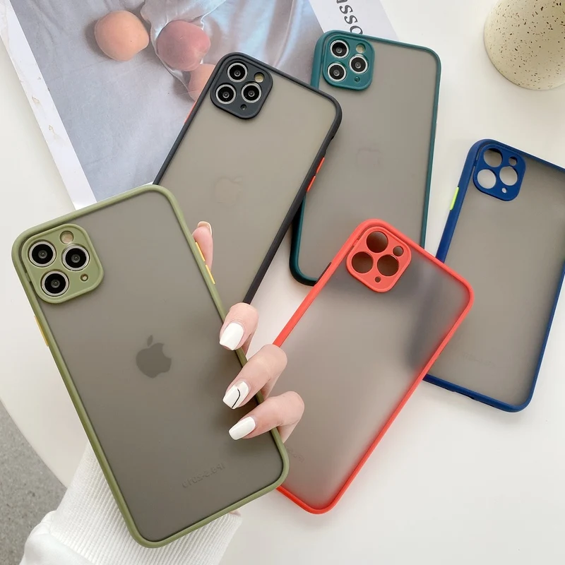 Защитный чехол LOVECOM для iPhone 11 Pro Max XR X XS 7 8 6S Plus мягкий матовый из ТПУ и