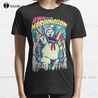 new attack of the marshmallow funny street movie t shirt cotton tee shirt anime tshirt custom aldult teen unisex