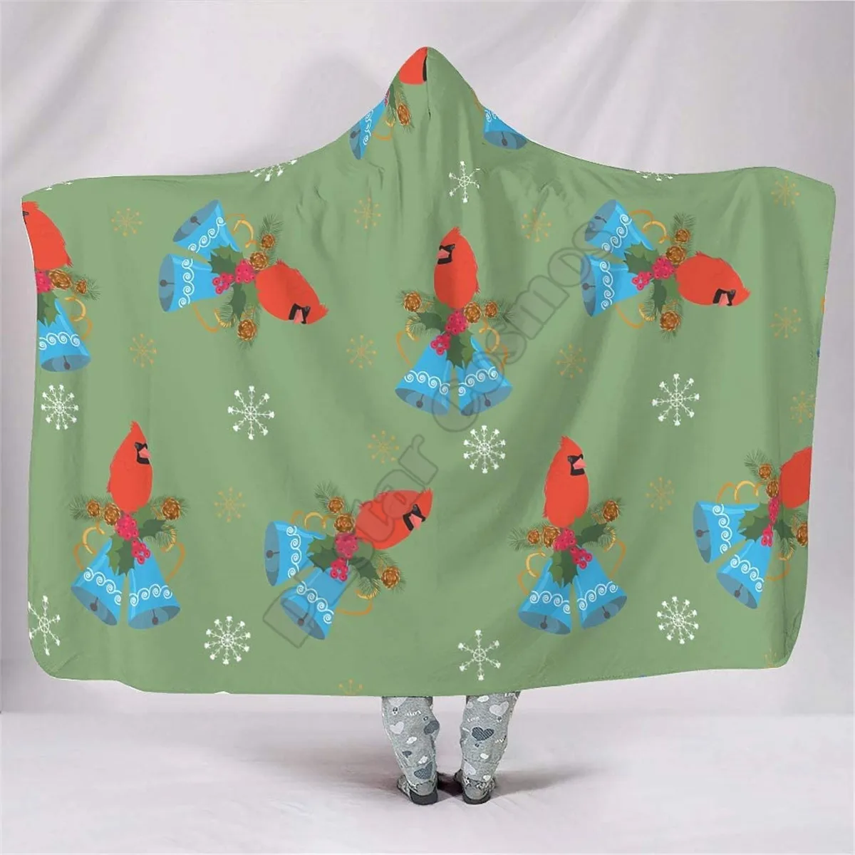 

Beautiful Bird Hooded Blanket Adult colorful child Sherpa Fleece Wearable Blanket Microfiber Bedding Drop Shipping 06