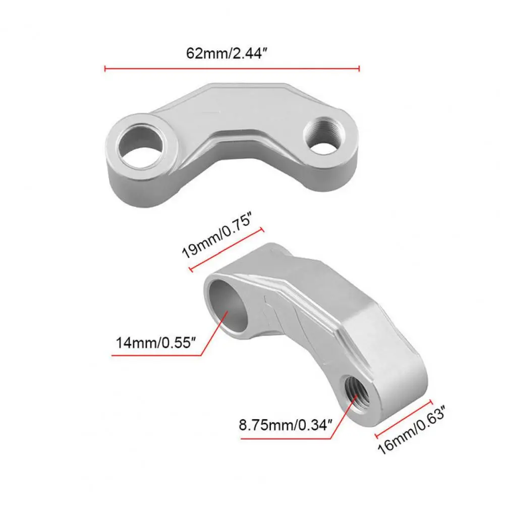 

85% Hot Sales 1 Pair R1200GS-LC Mirror Adapter Strong Mirror Extension Two Holes Motorbike Mirror Risers for BMW