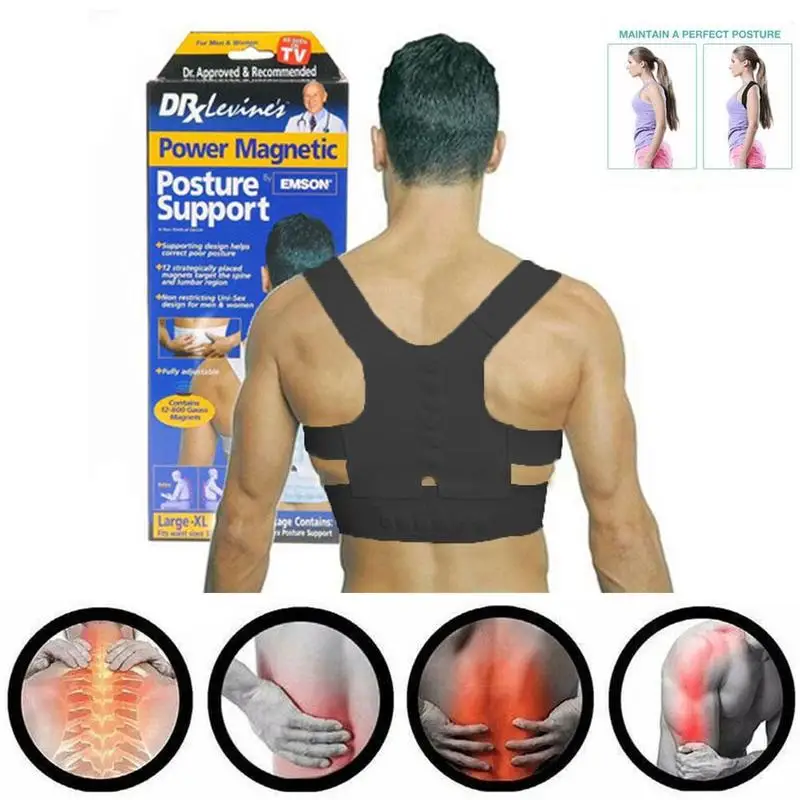 

Hot Adjustable Women Back Brace Back Posture Corrector Health Shoulder Body Protective Support Belt Brace Care Bands Sports V2O0