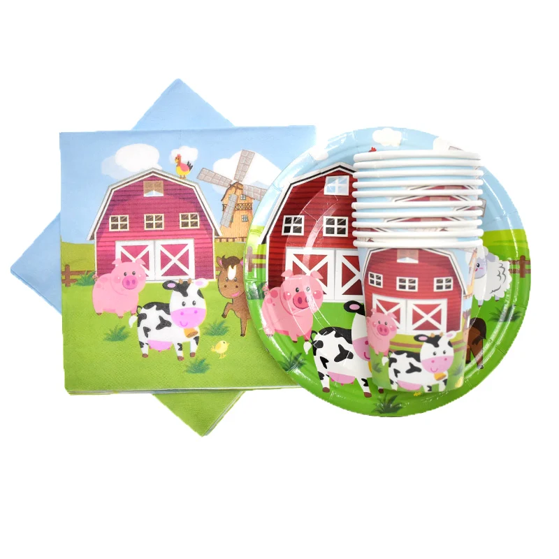 Животноводческая ферма сарай тематические вечерние принадлежности Набор