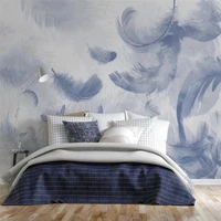 custom 3d mural papel de parede hand painted feather waterproof canvas wall painting modern living room bedroom photo wallpaper