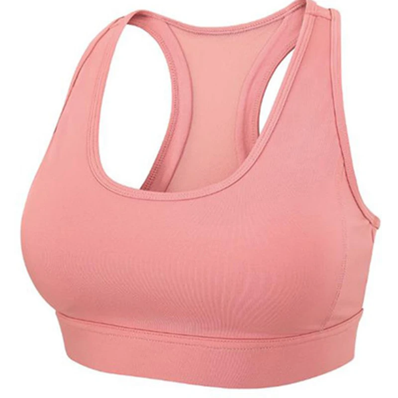 Pink Push Up Sports Top Gym Women Yoga For Fitness Mesh Hollow Womens Gsleeveless Running Padded Tank Athletic Vest | Спорт и