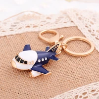 korean creative a380 small aircraft model car key chain alloy bag hanging decoration hot girl decorative pendant