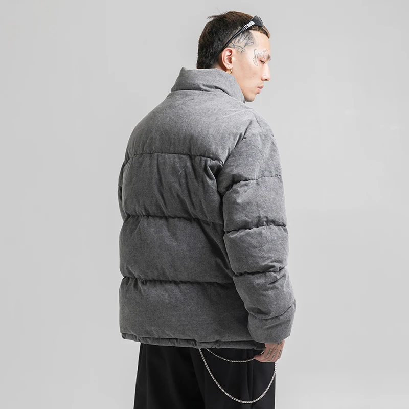 Теплая стеганая зимняя куртка Мужская парка в стиле хип хоп уличная одежда