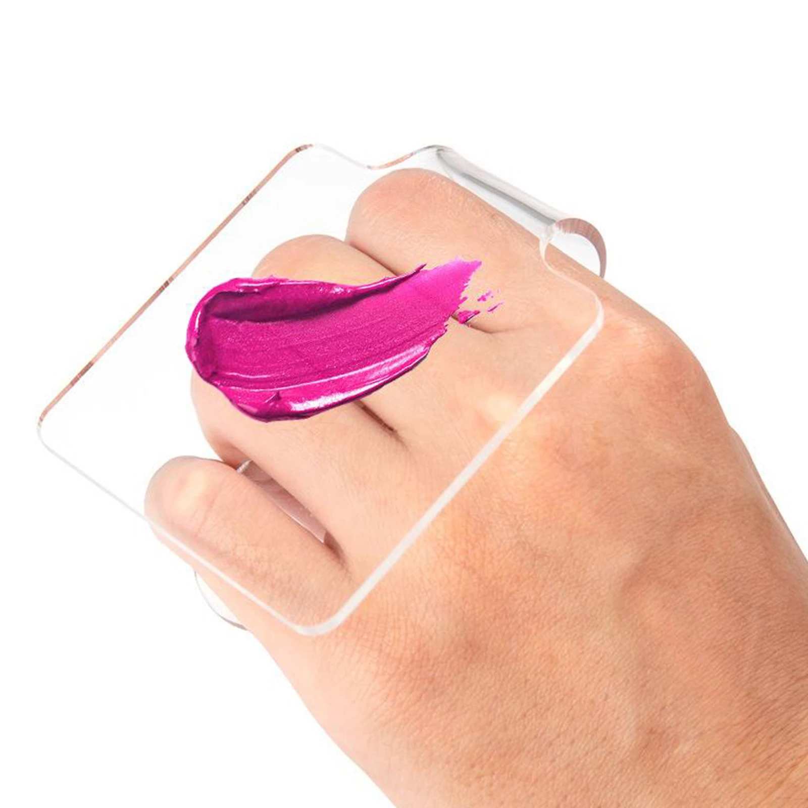 

Handheld Nail Art Palette Paint Gel Plate Cosmetic Pigment Palette