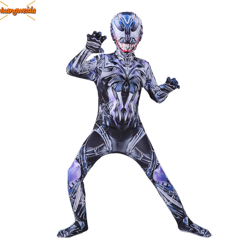 

Venom Costumes Kids Halloween Costumes for Kids Jumpsuits Superhero Cosplay Children Zentai Tights Boys Carnival