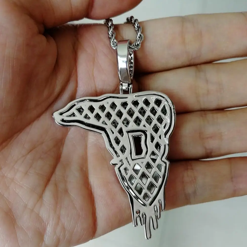 Iced OUT кубическая форма из латуни с цирконами полярный медведь ледник кулон