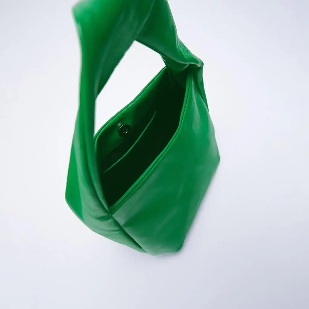 

Soft PU Small Handbags Women Green Brand Shoulder Bags Wide Strap Designer Tote Women's Green Square Top-Handle Bag Purses 2021