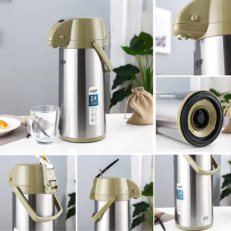 Пневматический термос бытовой со стеклянной подкладкой для шахматных комнат