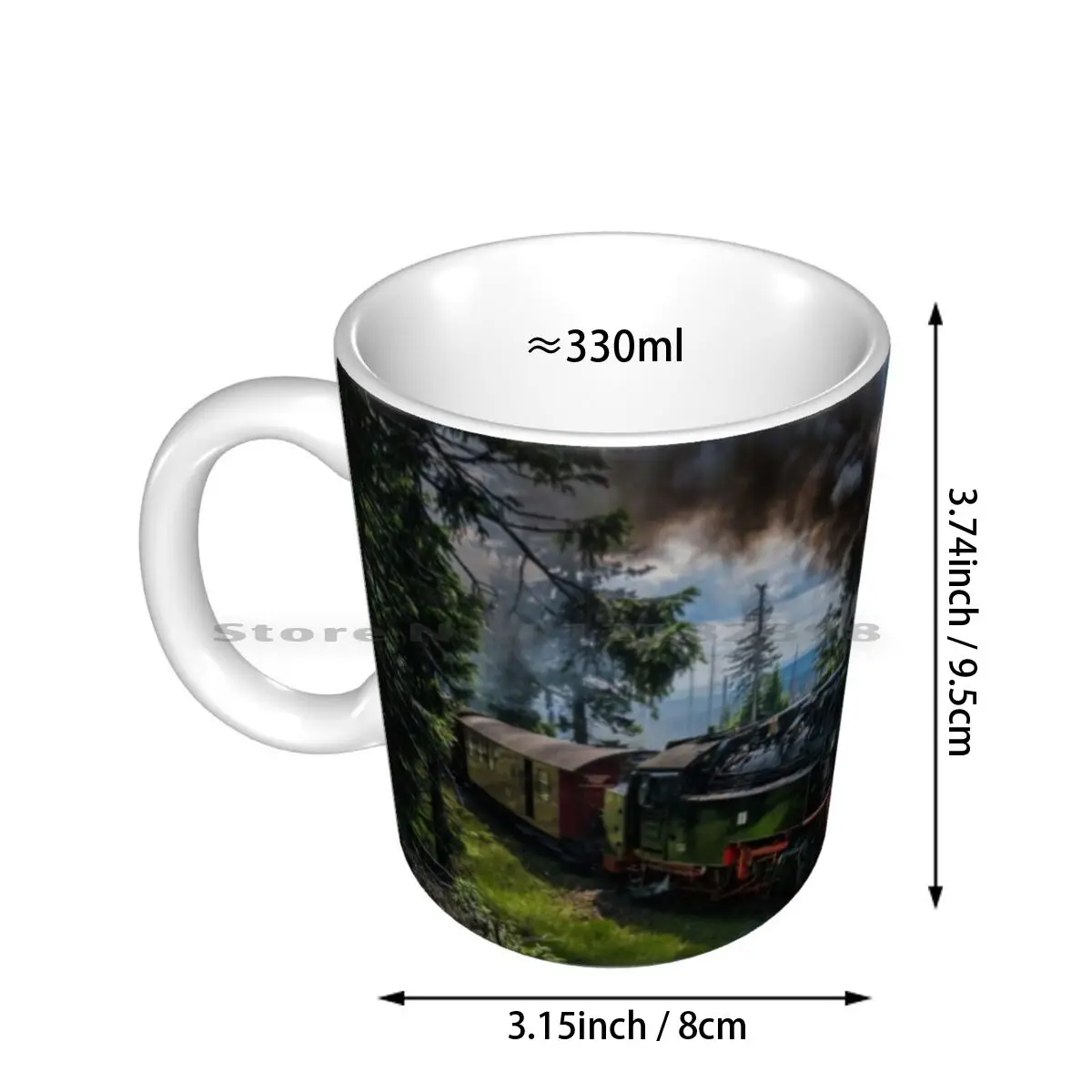 S tea m Локомотив-Harz с узким железом (Германия) Керамические Кружки Кофейные чашки