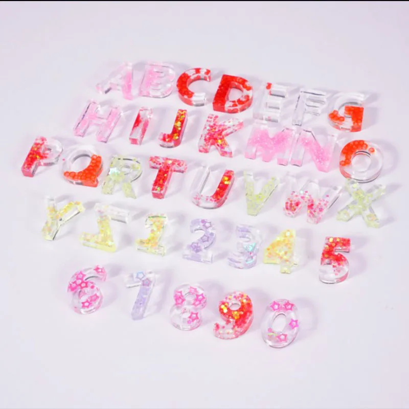 Сделай Сам кристалл капля Пластиковая форма полная доска номер украшение буква