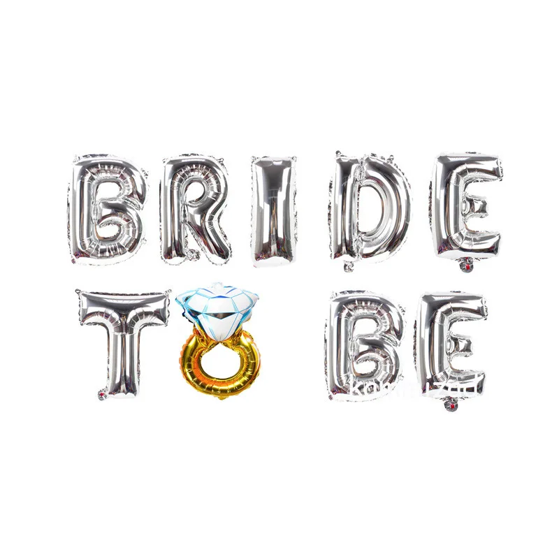 16 дюймов с надписью &quotBride To Be" кольцо бриллиантом письмо Свадебные душ Фольга