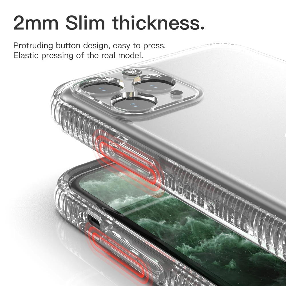 

HD Clear Case For iPhone 11 Pro TPU Back Cover With Air-Bag Anit-Shock&Fall&Dust&Scratch Full Protection Perfect Fitting