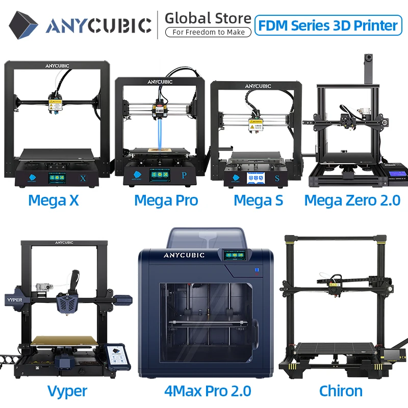 3d Printer Anycubic Vyper/Mega Pro/Mega S/Mega Zero2.0/Mega X/Chiron/4MaxPro2.0 FDM Series impresora принтер DIY Printing |