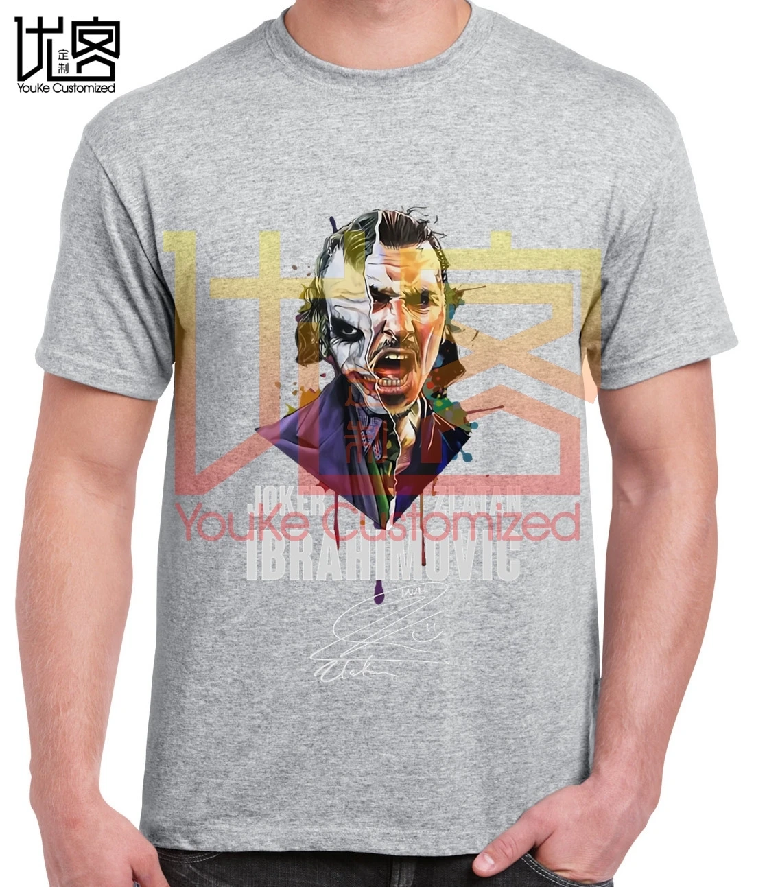 Joker-ZLATA-Ibrahimovic-фирменная мужская женская футболка из 100% хлопка с короткими