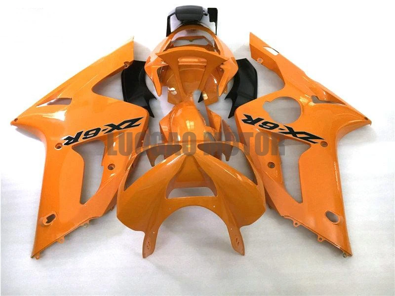 

Injection Free Custom Fairings kit for All Yellow KAWASAKI Bodywork 2003 2004 ZX6R 03 04 ZX-6R ZX636 fairing kit body Kits