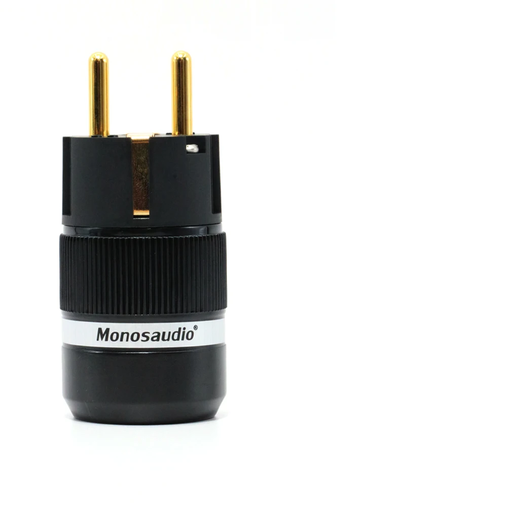 Высококлассная европейская вилка для электропитания Monosaudio E100G/F100G из чистой меди