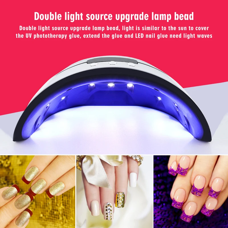 36 W USB LED Pro Nail Polish Dryer UV Gel Acrylic Manicure Timer Lamp Tools | Красота и здоровье
