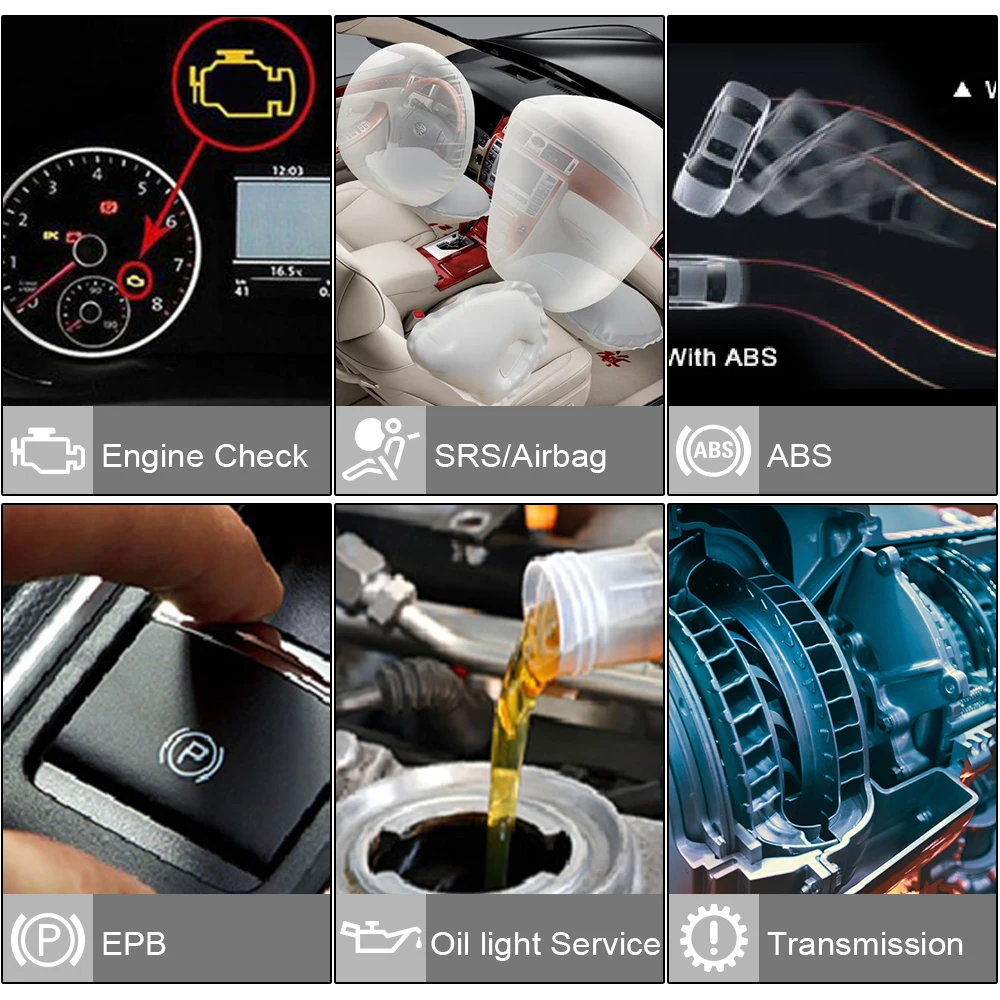 Автомобильный сканер FOXWELL NT614 Elite OBD2 проверка двигателя ABS подушка безопасности