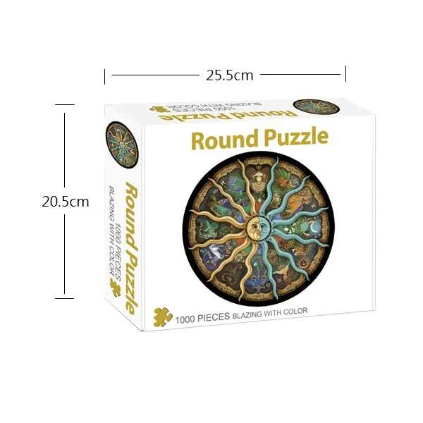 

Round Puzzle 1000 Pieces 3D Jigsaw Puzzle for Adults Educational Toy for Kids