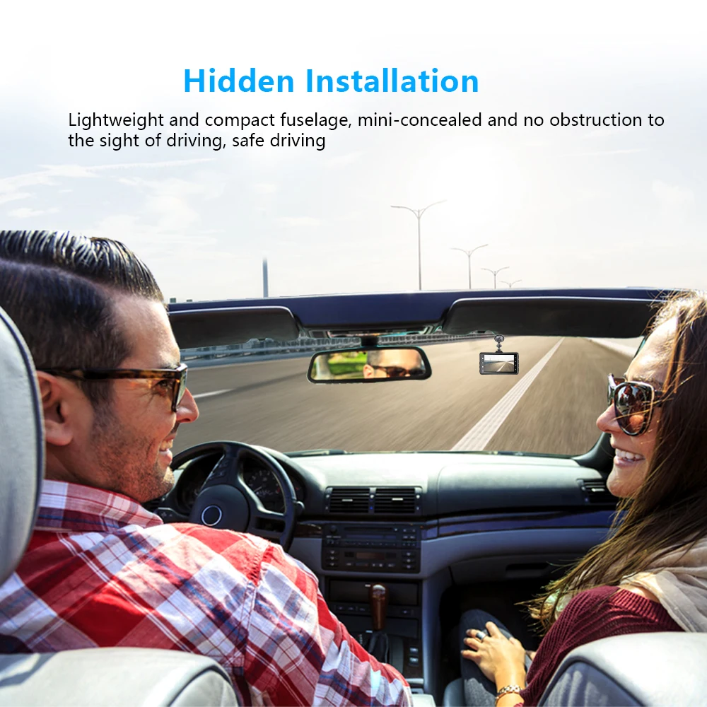 Автомобильный видеорегистратор AMPrime 3 &quotTFT циклическая запись ночного видения