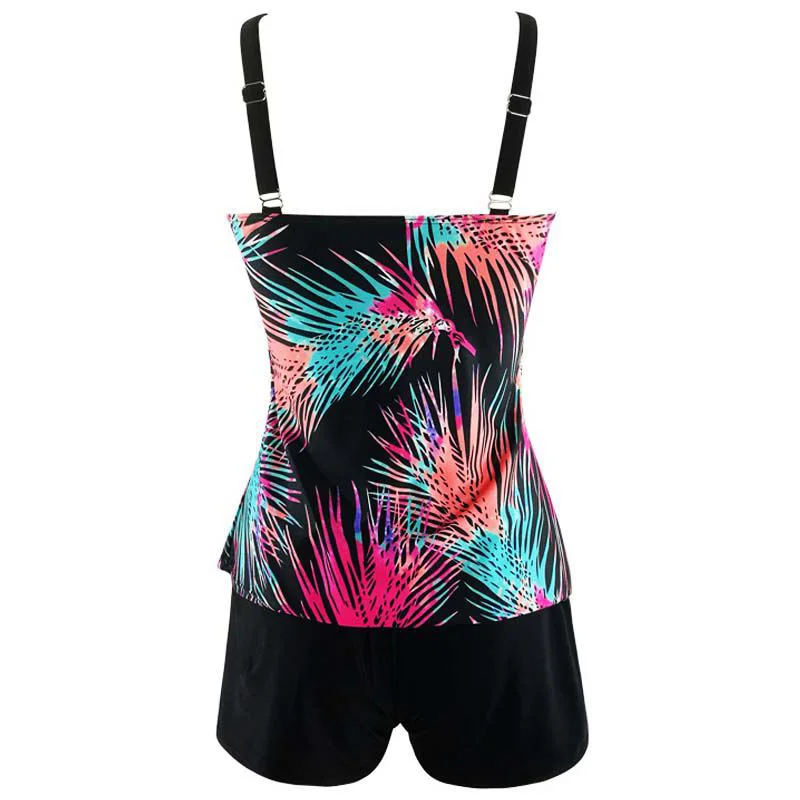 TYAKKVE Танкини с цветочным принтом купальный костюм пуш ап купальник на бретельках