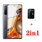 Стеклянный чехол для камеры 2 в 1 для Xiaomi Mi 11 T Pro, Защитное стекло для Xiaomi 11 T, 11 T, MI11T Pro 6,67 ''XIOMI с полным покрытием, пленка, чехол