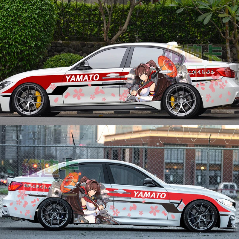 Японские Аниме виниловые автомобильные наклейки Kantai Collection Yamato Мультяшные